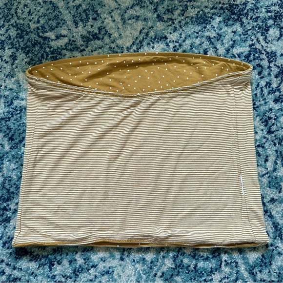 American Eagle | Reversible Mustard Yellow Cropped Tube Top - Picture 4 of 7